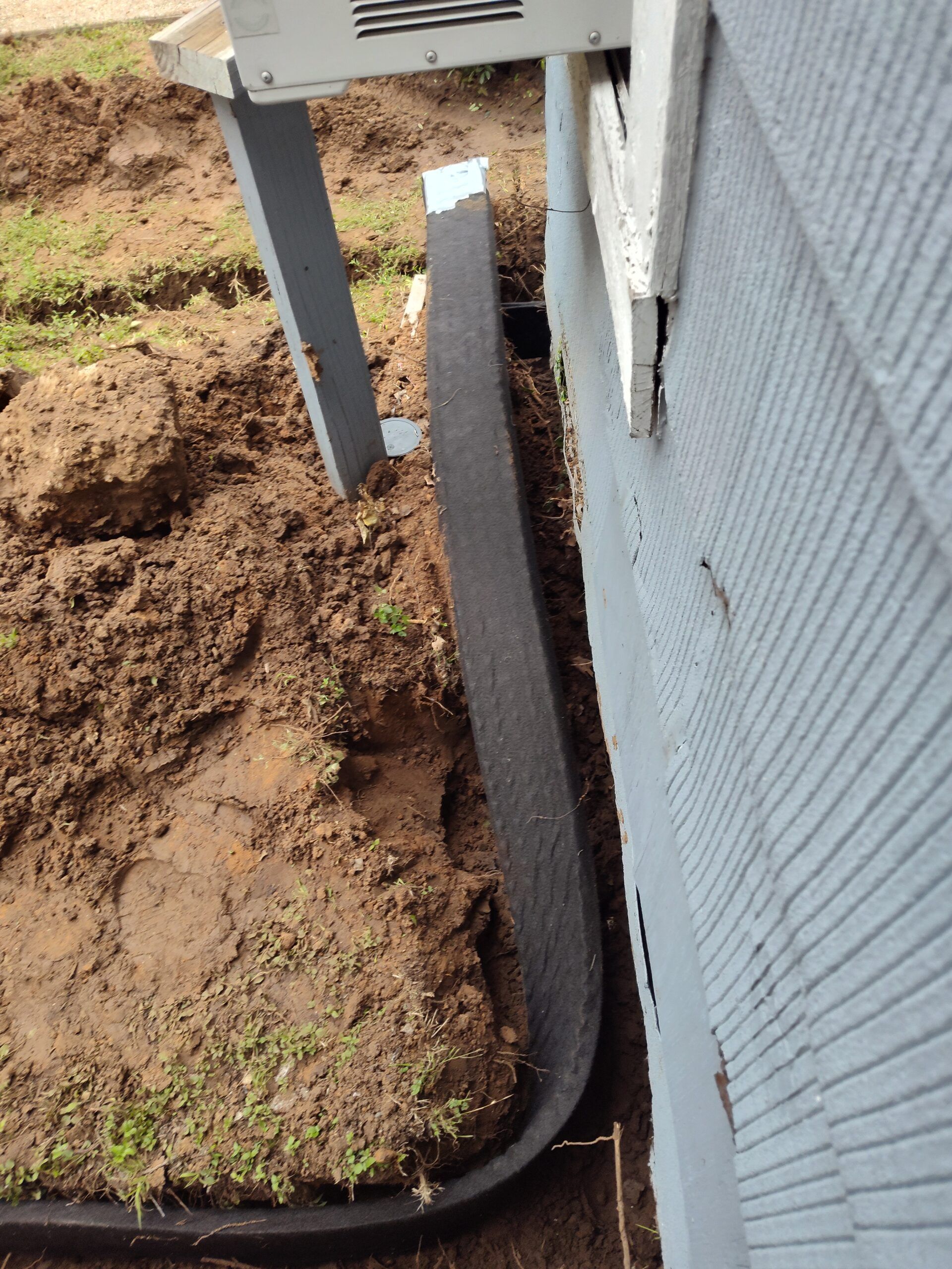 Wick Drain in place of a traditional French Drain